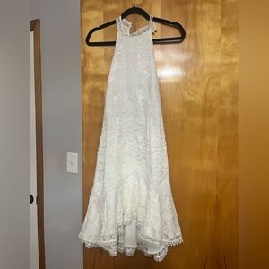 Two Sisters the Label High Neck White Dress Lace
